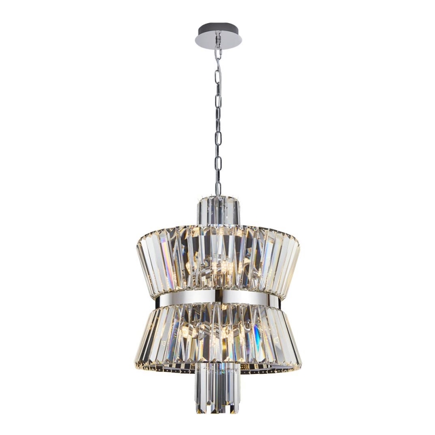 Kronleuchter an Kette AURELIA 8xE14/40W/230V matt Chrom