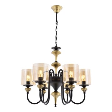 Kronleuchter an Kette BUSAN 6xE27/40W/230V goldfarben