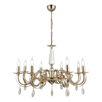 Kronleuchter an Kette CASTRO 8xE14/40W/230V goldfarben