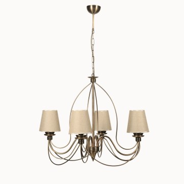 Kronleuchter an Kette CLASSIC 4xE14/40W/230V Bronze/Beige