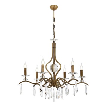 Kronleuchter an Kette CLASSIC 6xE14/40W/230V Bronze