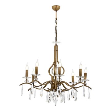 Kronleuchter an Kette CLASSIC 8xE14/40W/230V bronzefarben