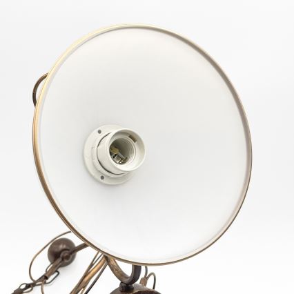 Kronleuchter an Kette COBRA 5xE27/60W/230V Bronze/Patina