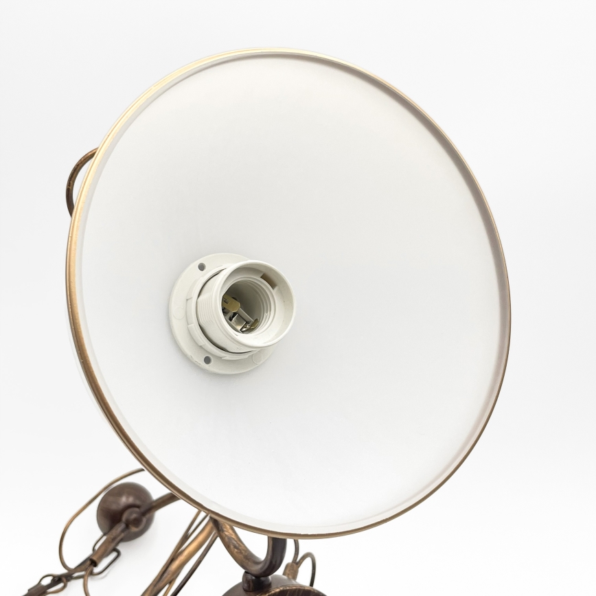 Kronleuchter an Kette COBRA 5xE27/60W/230V Bronze/Patina