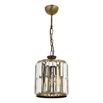 Kronleuchter an Kette CRYSTALLINE 1xE27/6W/230V, bronzefarben