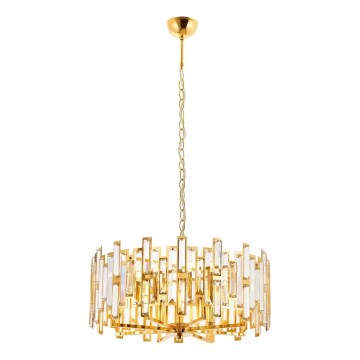 Kronleuchter an Kette CRYSTALLINE 6xE14/40W/230V goldfarben