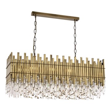 Kronleuchter an Kette CRYSTALLINE 8xE27/40W/230V Messing