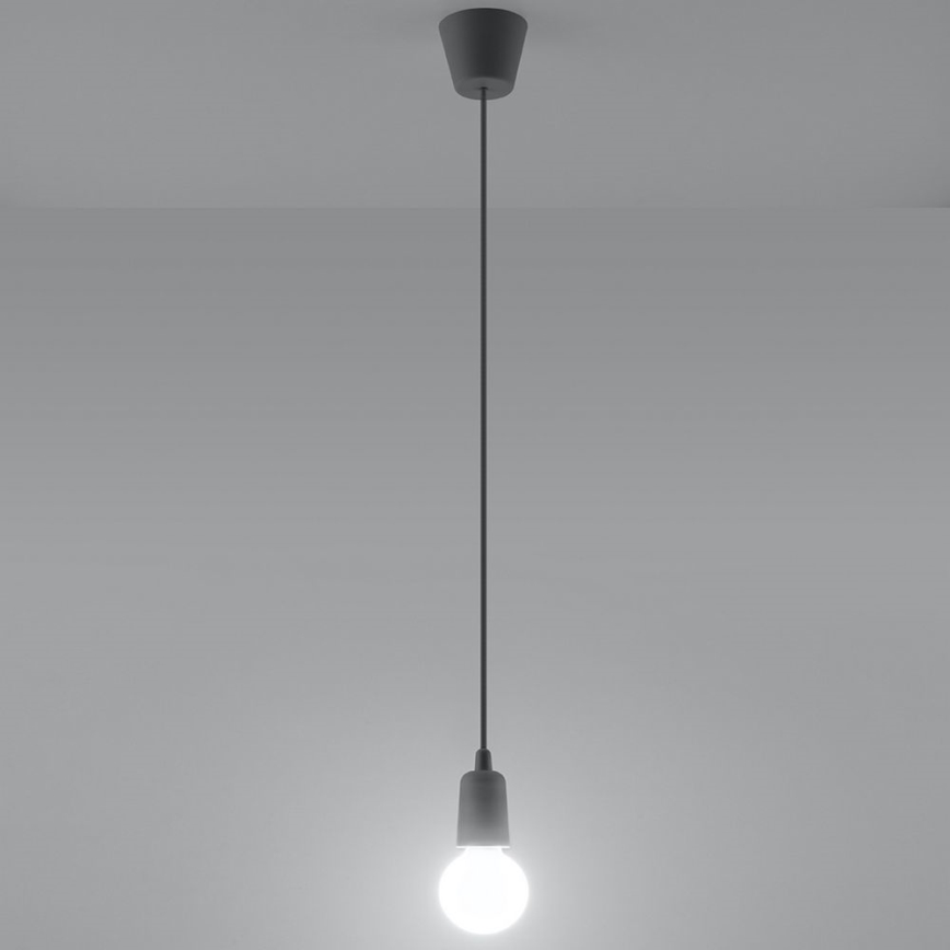 Kronleuchter an Kette DIEGO 1xE27/60W/230V grau