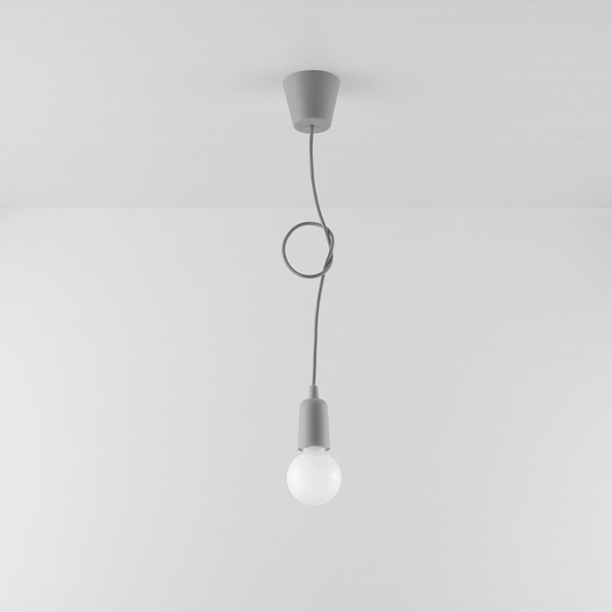 Kronleuchter an Kette DIEGO 1xE27/60W/230V grau