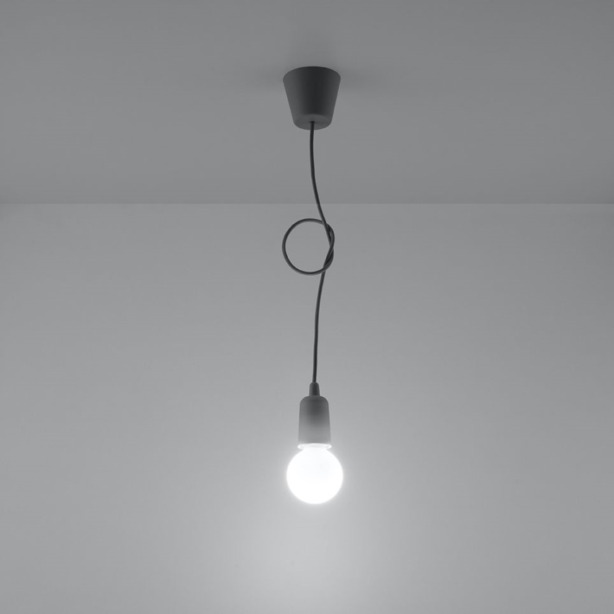 Kronleuchter an Kette DIEGO 1xE27/60W/230V grau