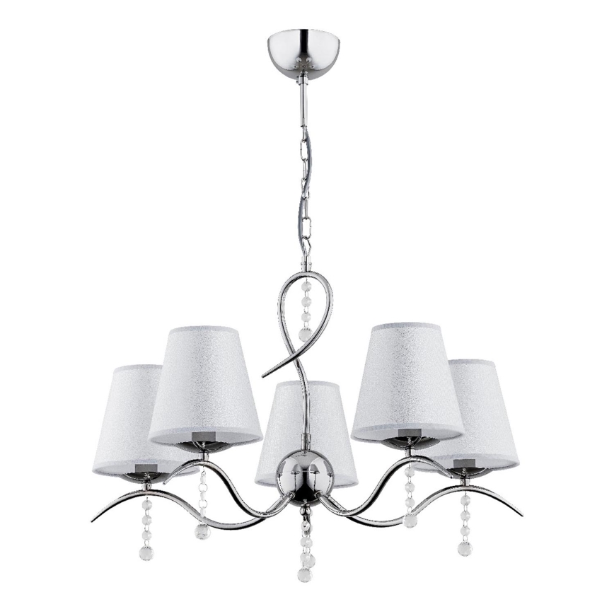Kronleuchter an Kette DIVA 5xE14/10W/230V glänzendes Chrom