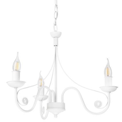 Kronleuchter an Kette DONATO 3xE14/40W/230V weiß
