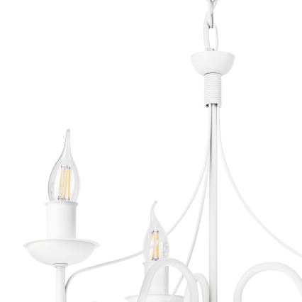 Kronleuchter an Kette DONATO 3xE14/40W/230V weiß