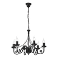 Kronleuchter an Kette DONATO 6xE14/40W/230V schwarz