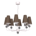 Kronleuchter an Kette GRENADA 8xE14/15W/230V grau