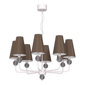 Kronleuchter an Kette GRENADA 8xE14/15W/230V grau