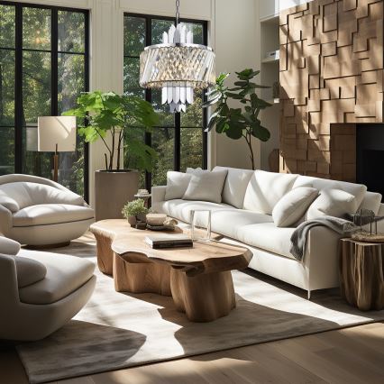 Kronleuchter an Kette MARGOT 6xE14/40W/230V matt Chrom