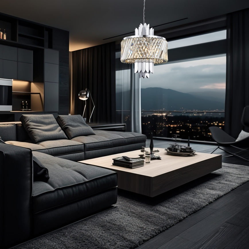 Kronleuchter an Kette MARGOT 6xE14/40W/230V matt Chrom