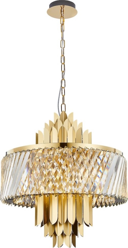 Kronleuchter an Kette MARGOT 9xE14/40W/230V d 55 cm golden