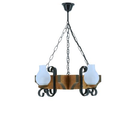 Kronleuchter an Kette QUEEN 4xE14/40W/230V Buche - FSC-zertifiziert