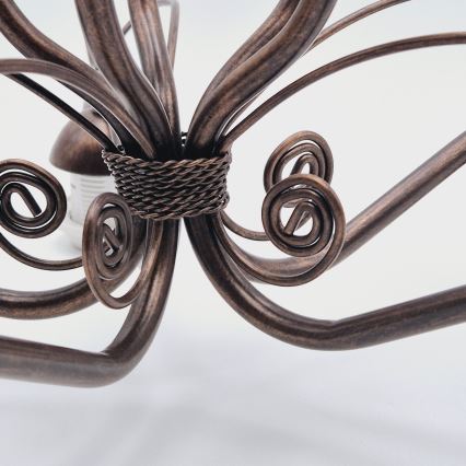 Kronleuchter an Kette RETRO II 5xE27/60W/230V Bronzepatina