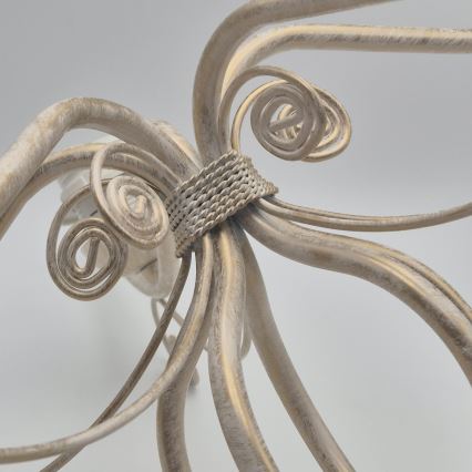 Kronleuchter an Kette RETRO II 5xE27/60W/230V weiße Patina