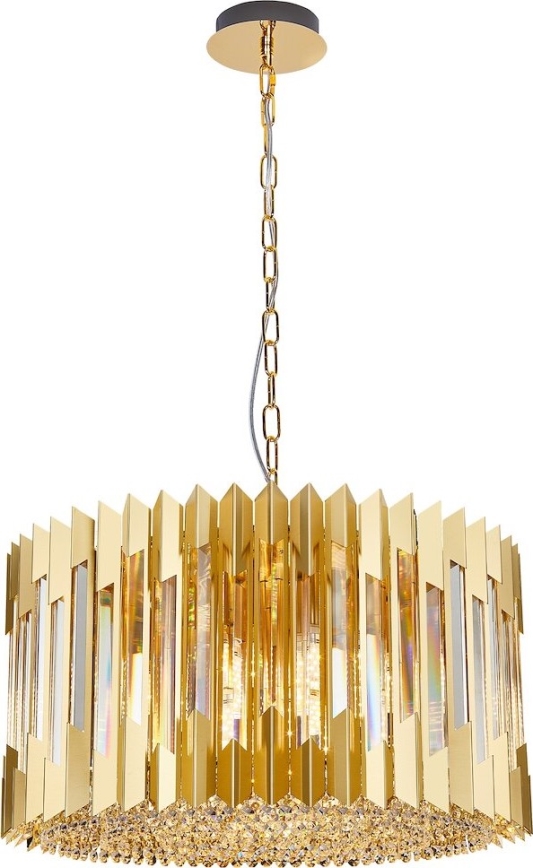 Kronleuchter an Kette RITZ 12xE14/40W/230V d 54 cm golden