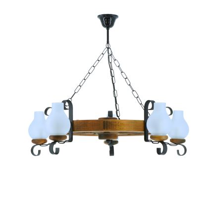 Kronleuchter an Kette ROATA 5xE14/40W/230V d 70 cm Buche - FSC-zertifiziert