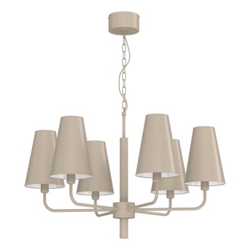 Kronleuchter an Kette TORTOLA 6xE14/15W/230V beige