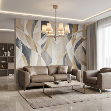 Kronleuchter an Kette TORTOLA 6xE14/15W/230V beige