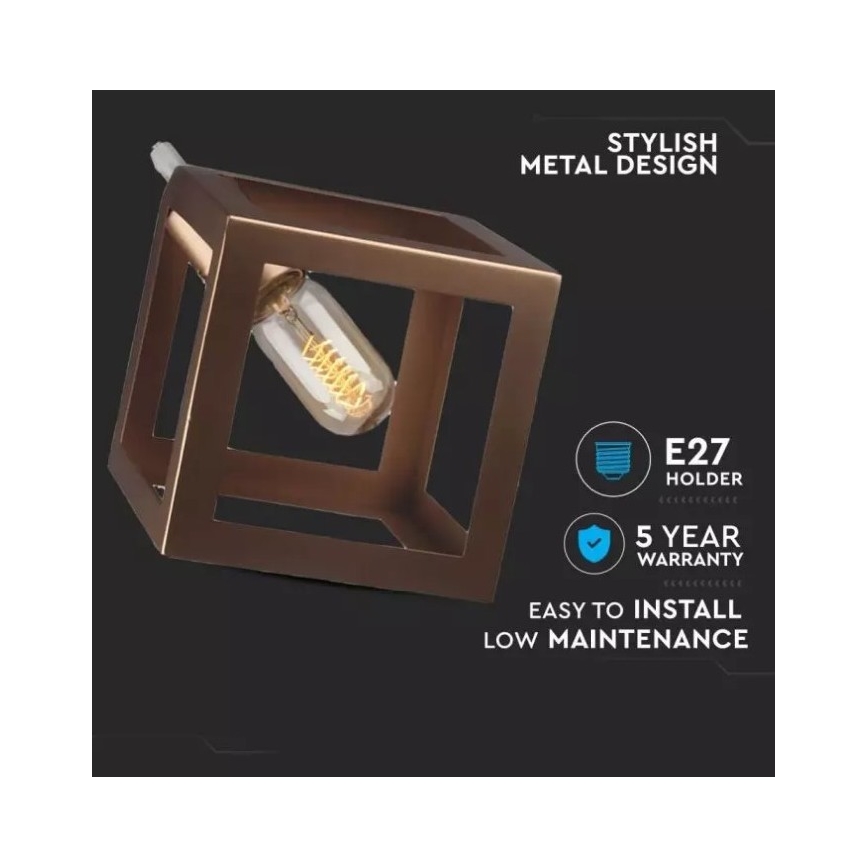 Kronleuchter an Schnur 1xE27/60W/230V bronze