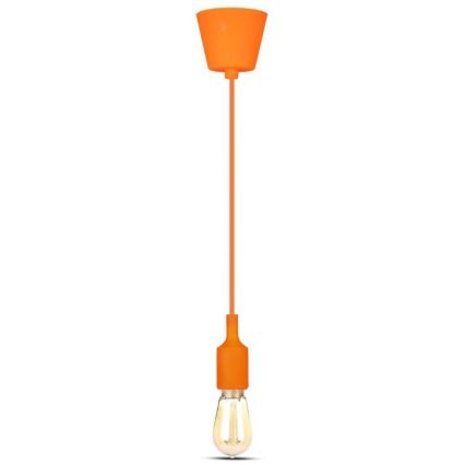 Kronleuchter an Schnur 1xE27/60W/230V orange