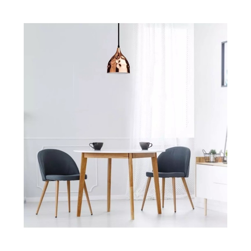 Kronleuchter an Schnur 1xE27/60W/230V rosegold