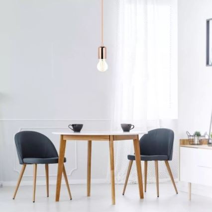 Kronleuchter an Schnur 1xE27/60W/230V rosegold
