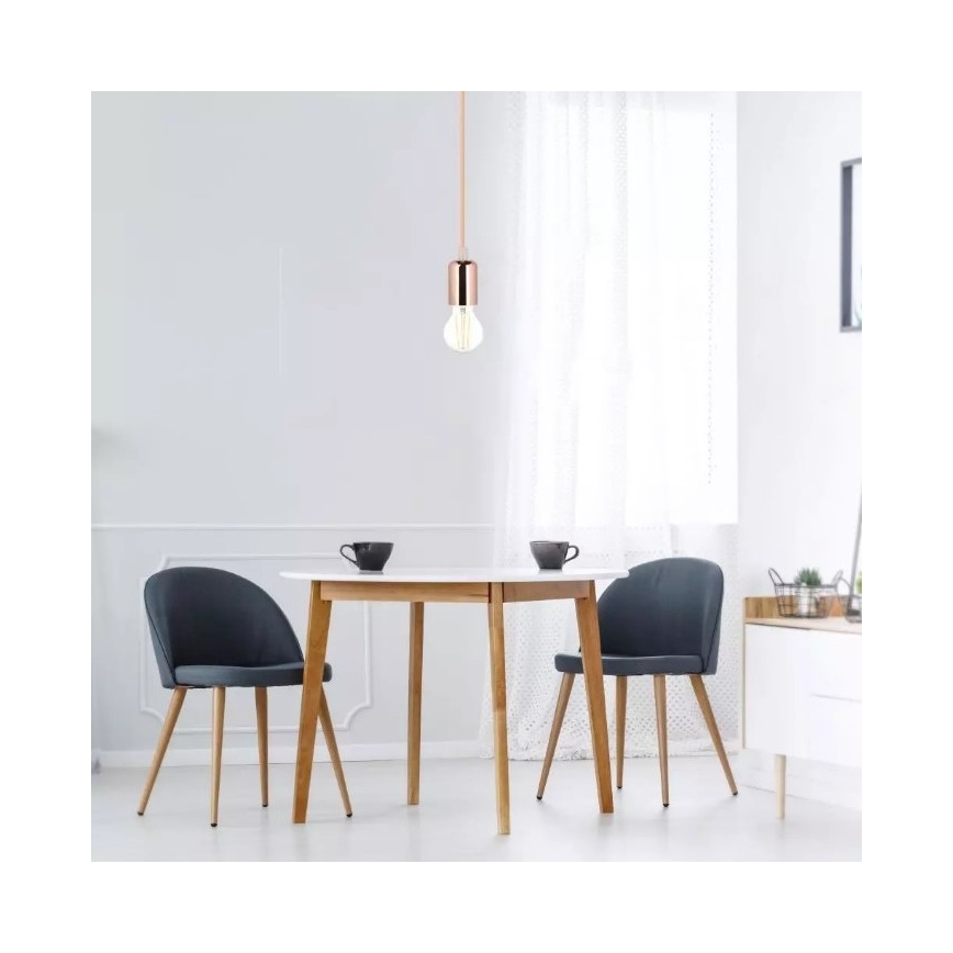 Kronleuchter an Schnur 1xE27/60W/230V rosegold
