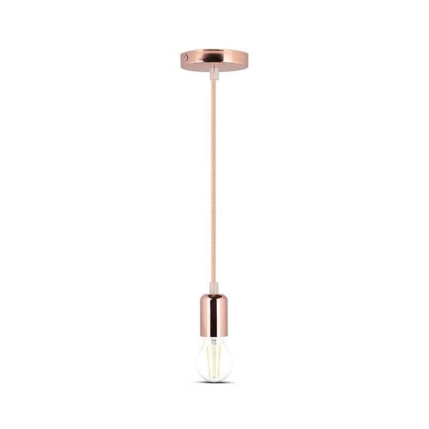 Kronleuchter an Schnur 1xE27/60W/230V rosegold