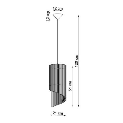 Kronleuchter an Schnur ALEXIA 1xE27/60W/230V