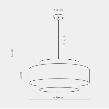 Kronleuchter an Schnur CALISTO 1xE27/25W/230V gold/schwarz