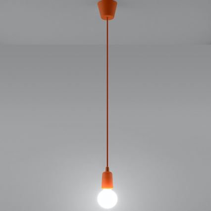 Kronleuchter an Schnur DIEGO 1xE27/60W/230V orange