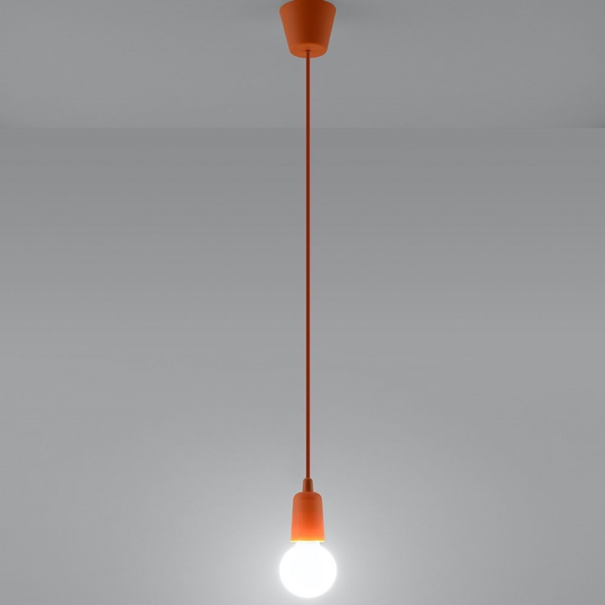 Kronleuchter an Schnur DIEGO 1xE27/60W/230V orange