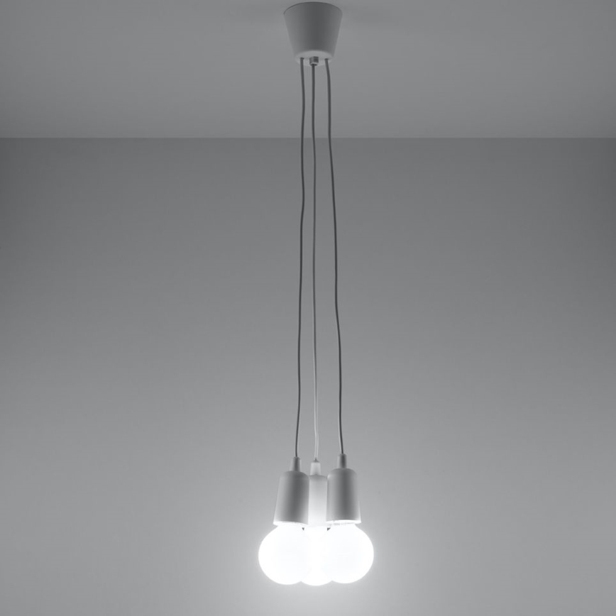 Kronleuchter an Schnur DIEGO 3xE27/60W/230V