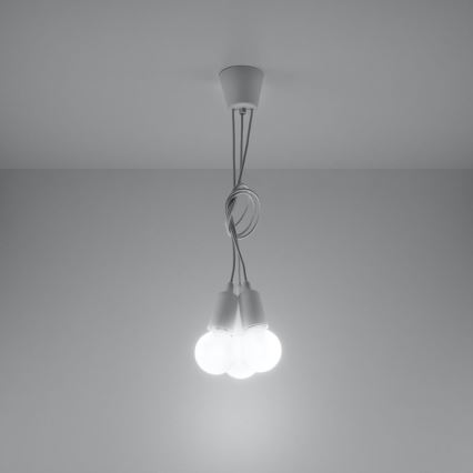Kronleuchter an Schnur DIEGO 3xE27/60W/230V