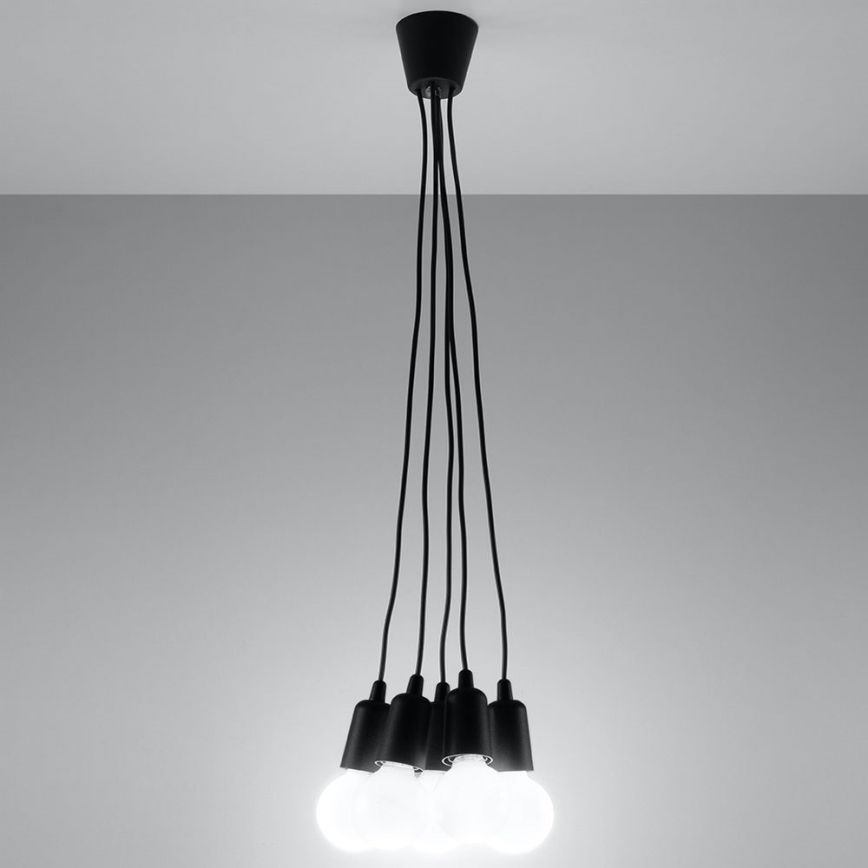 Kronleuchter an Schnur DIEGO 5xE27/60W/230V