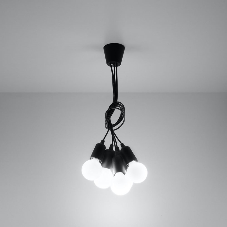 Kronleuchter an Schnur DIEGO 5xE27/60W/230V