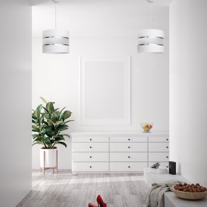 Kronleuchter an Schnur HELEN 1xE27/15W/230V weiß