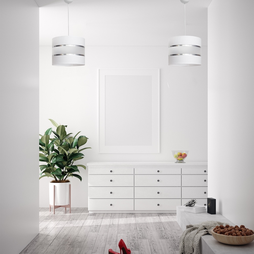 Kronleuchter an Schnur HELEN 1xE27/15W/230V weiß