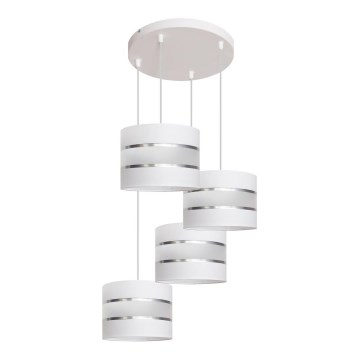 Kronleuchter an Schnur HELEN 4xE27/15W/230V weiß