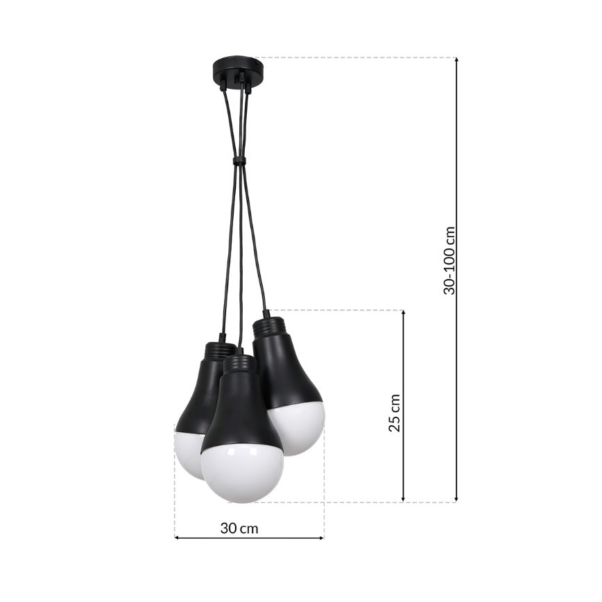 Kronleuchter an Schnur HELIOS 3xE14/40W/230V