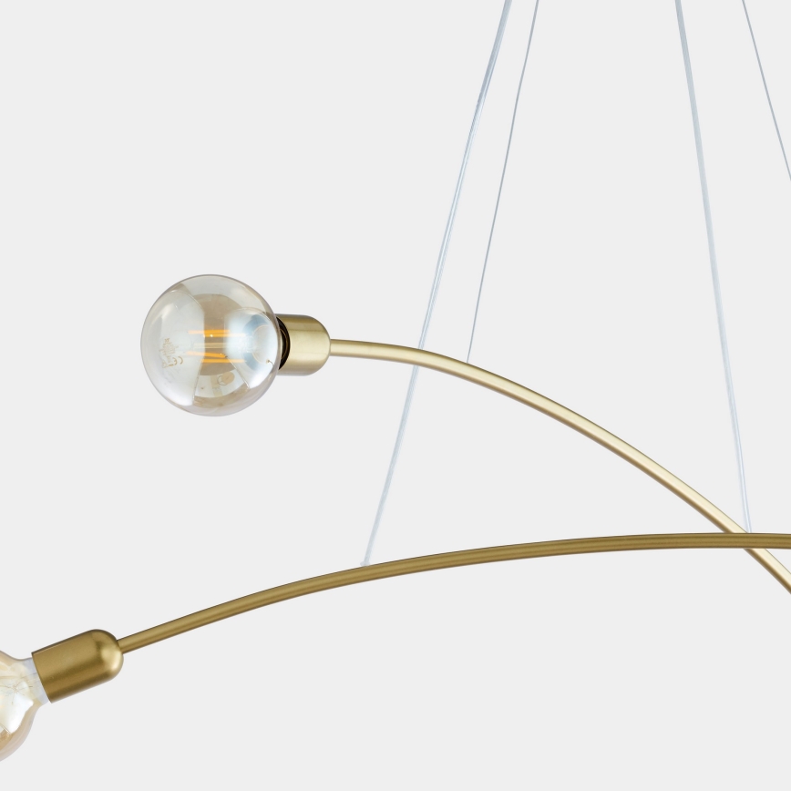 Kronleuchter an Schnur HELIX 4xE27/60W/230V gold
