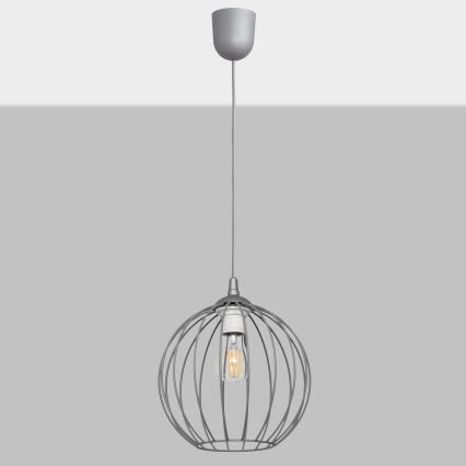 Kronleuchter an Schnur MERCURE 1xE27/15W/230V grau